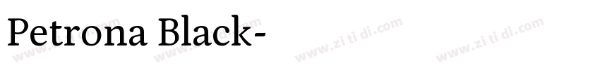 Petrona Black字体转换